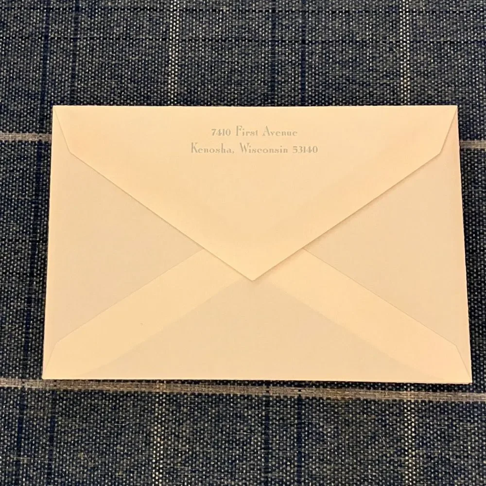 10 White and Blue Envelopes